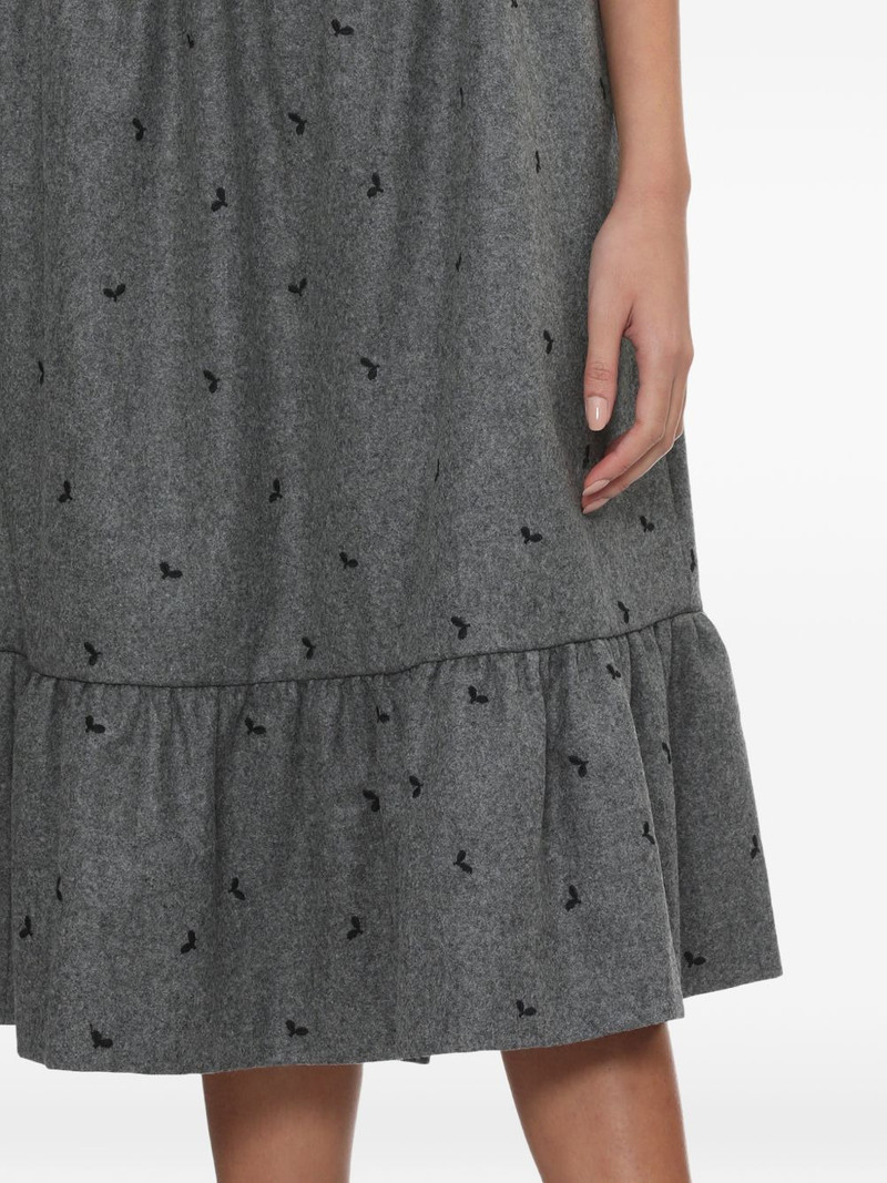 ruffled print midi skirt 5