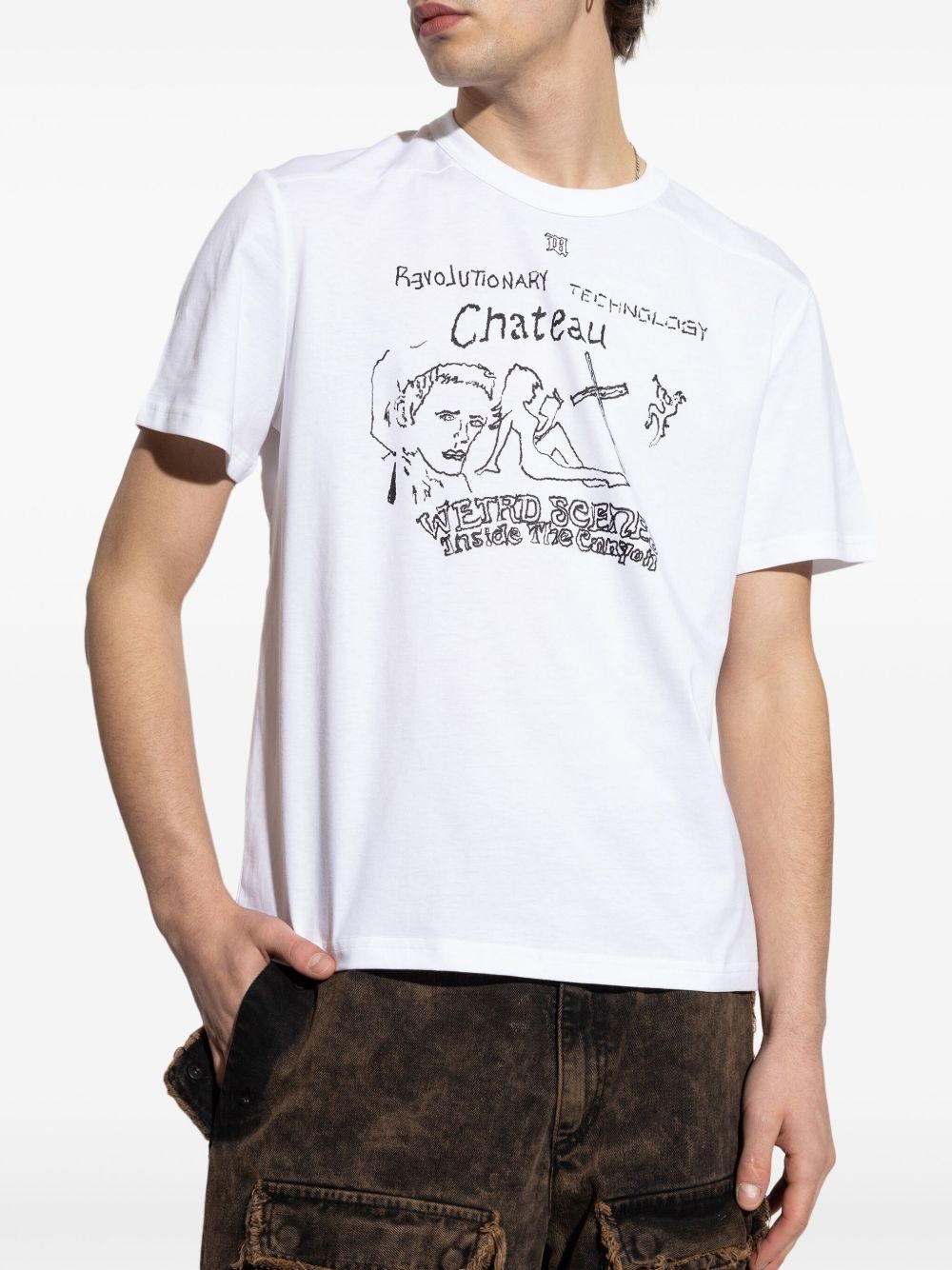 text-print T-shirt - 3