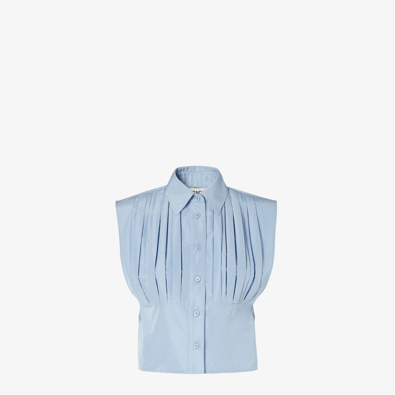Top Light blue faille top 1