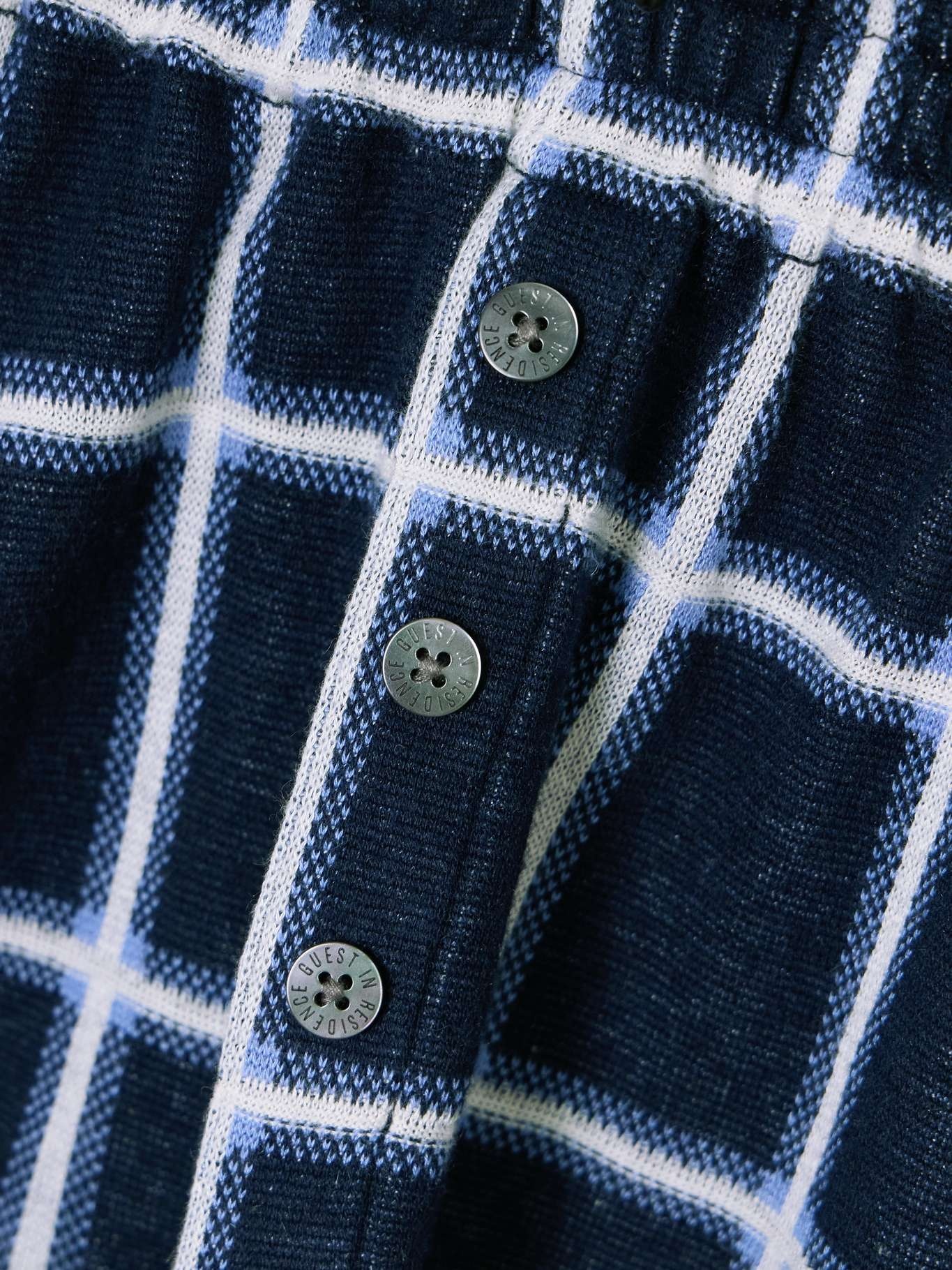 Picnic checked silk and linen-blend shorts Navy - 4