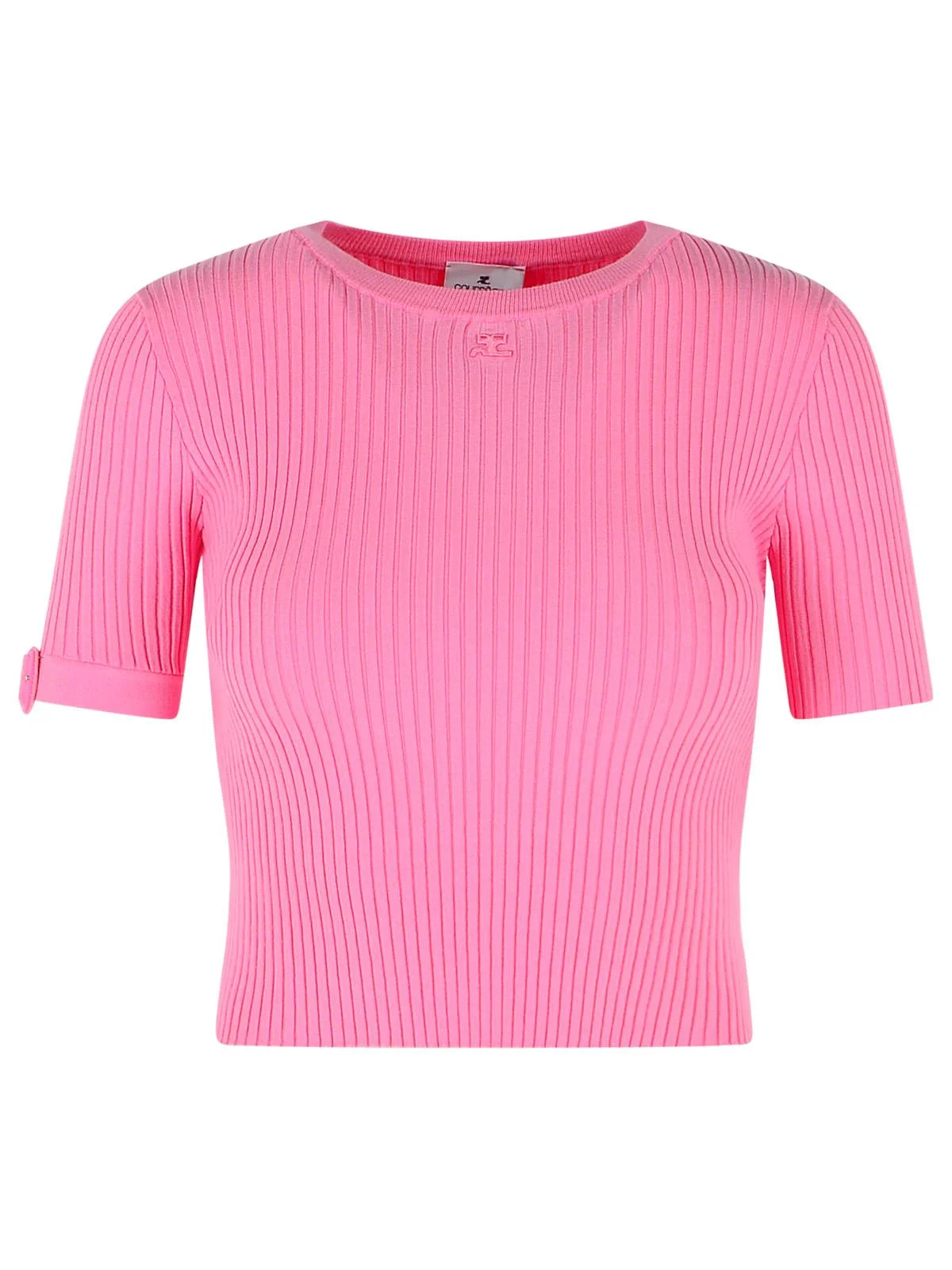 Courreges Pink Viscose Blend T-Shirt Women - 1