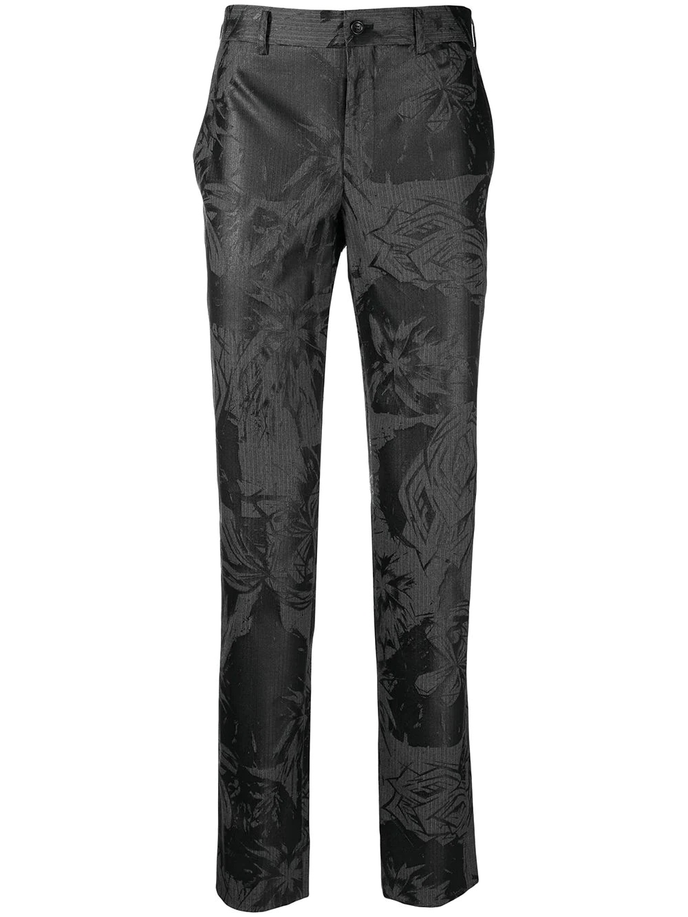 floral embroidered tailored trousers - 1