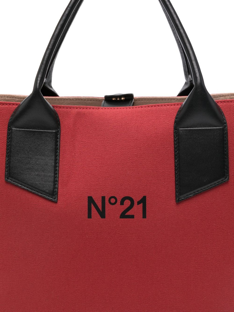 logo-print top-handles tote bag 3