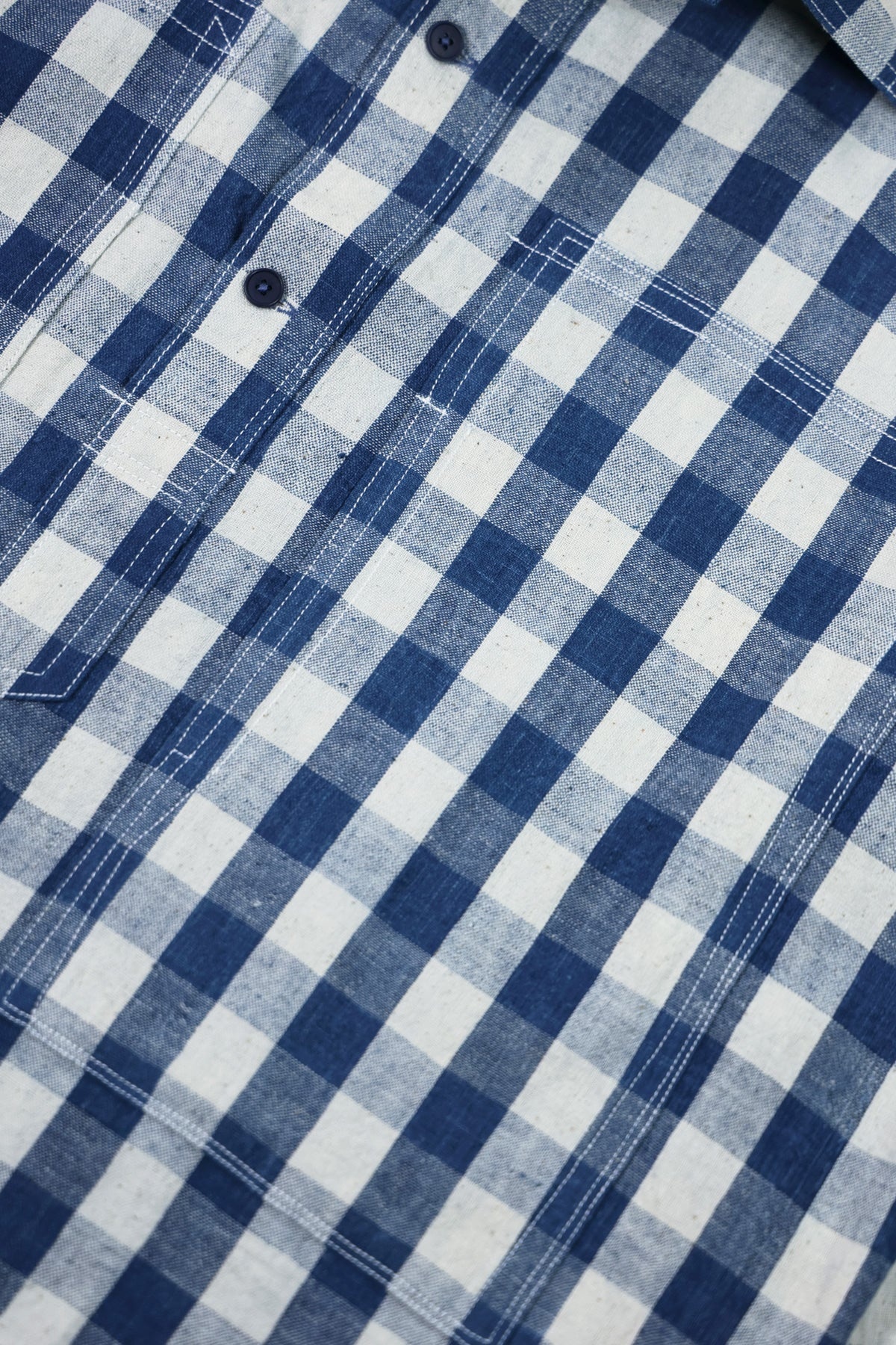 Work Shirt - Indigo Gingham Wonky-Wear - 3