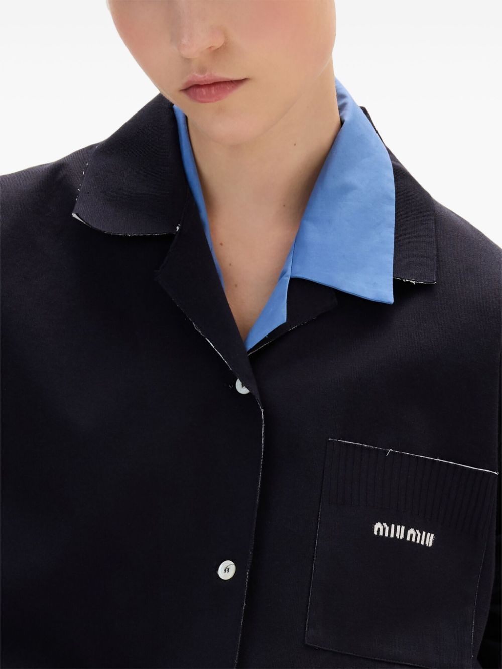 Knit and poplin shirt - 4