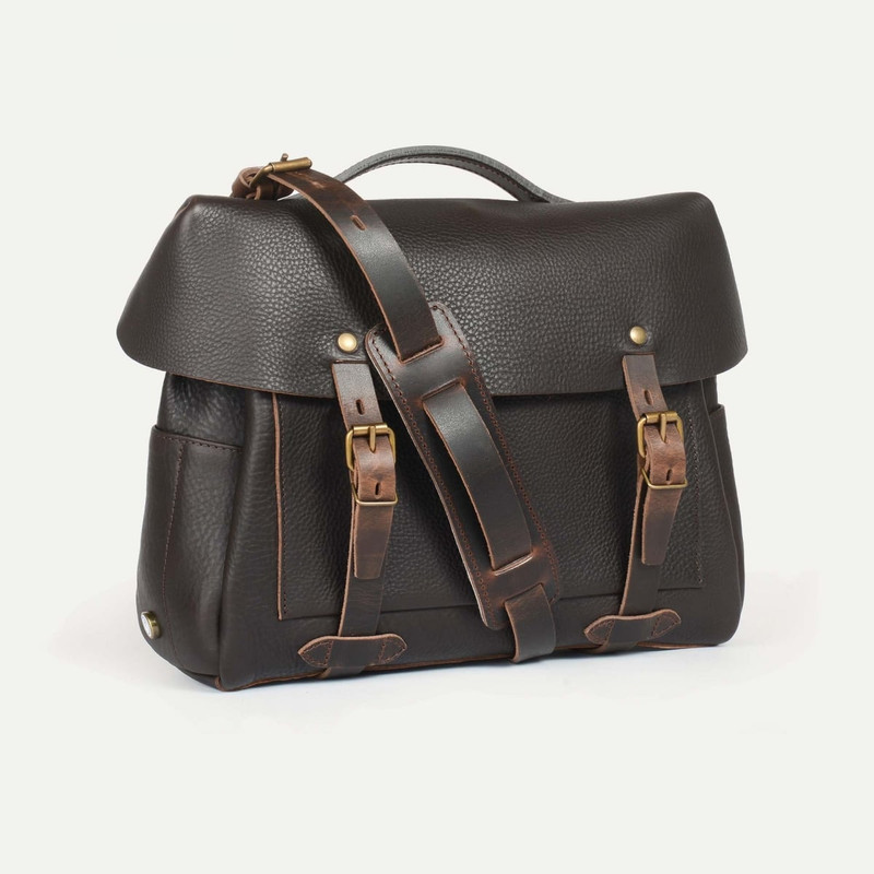 HEROES ECLAIR BAG - BROWN LEATHER MOTORCYCLE BAG 3