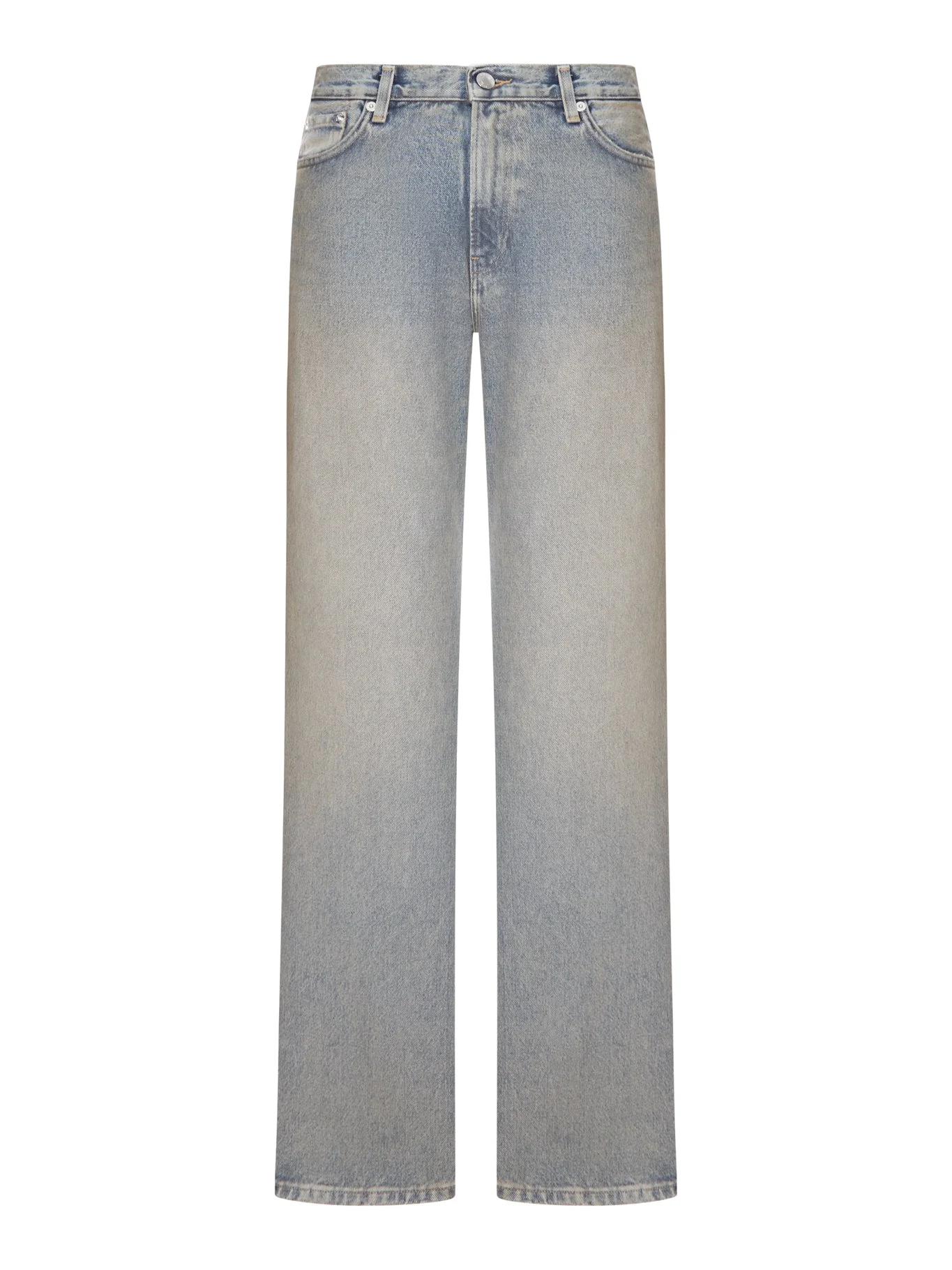 WIDE LEG DENIM JEANS IN LIGHT WASH - 1