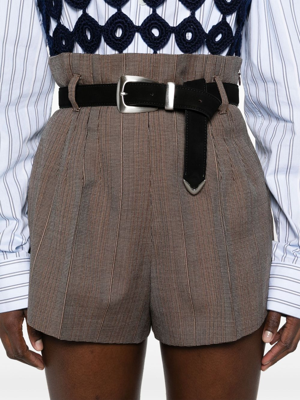 high-waist tailored shorts - 5