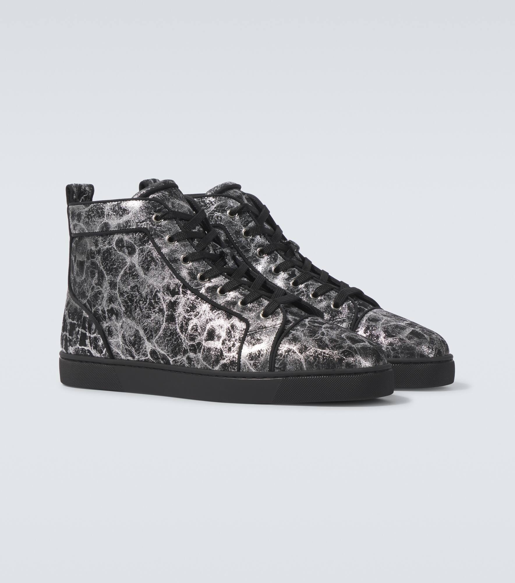 Louis printed leather high-top sneakers - 5