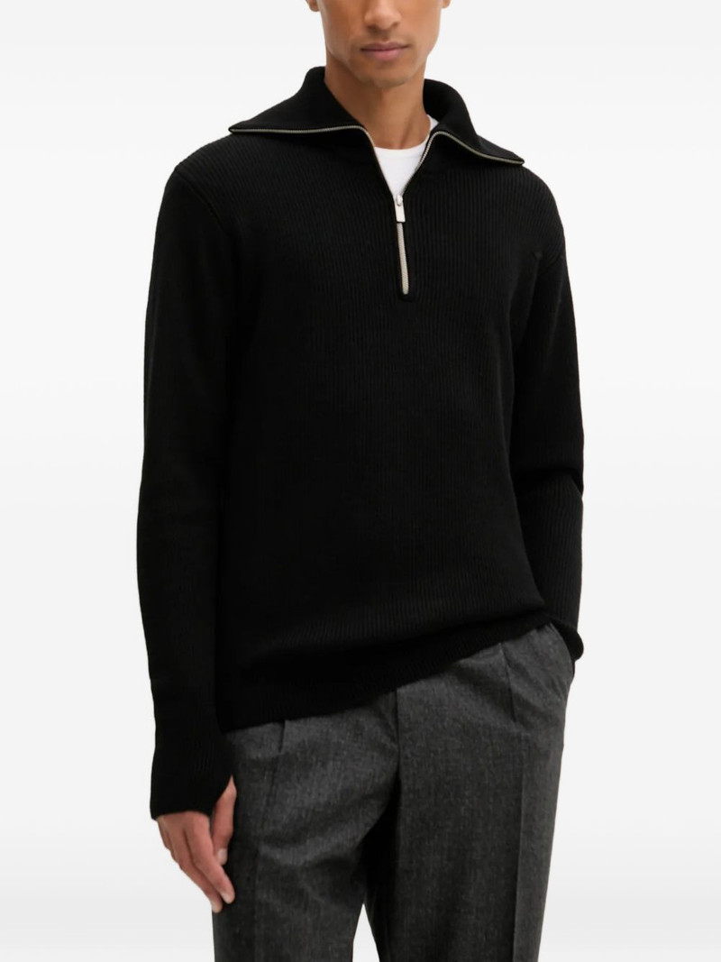 half-zip ribbed sweater 1