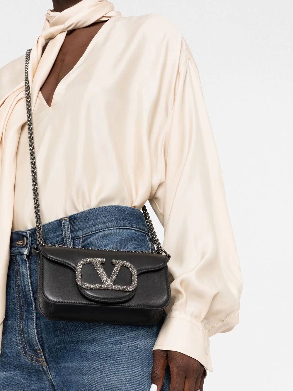 embellished VLogo crossbody bag - 3