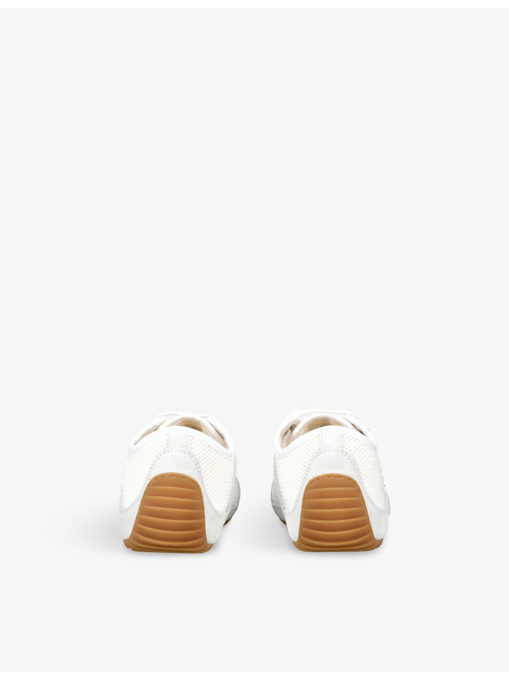 Logo Mesh And Suede Low-Top Trainers - 4