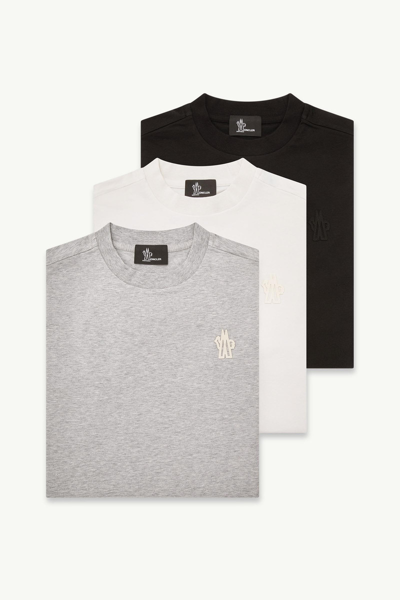 Logo Patch Cotton Blend T-Shirt (Three Pack) 1