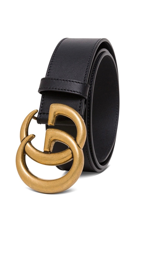ベルト GUCCI BLACK LEATHER RE EDITION BELT 2015 Re-Edition wide leather belt in black - Gucci | Mytheresa