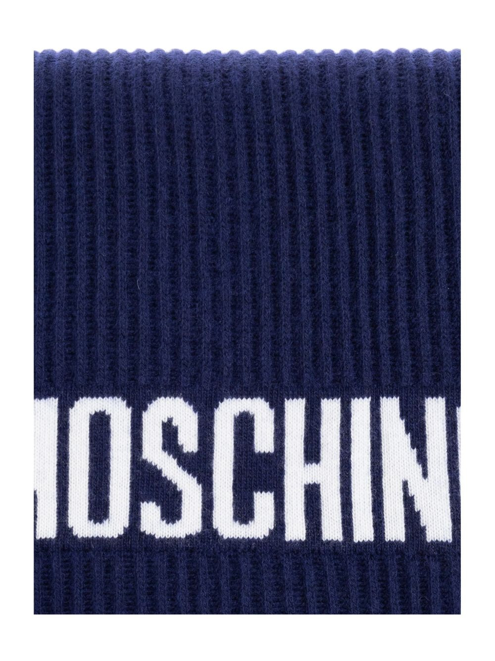 ribbed logo scarf - 2