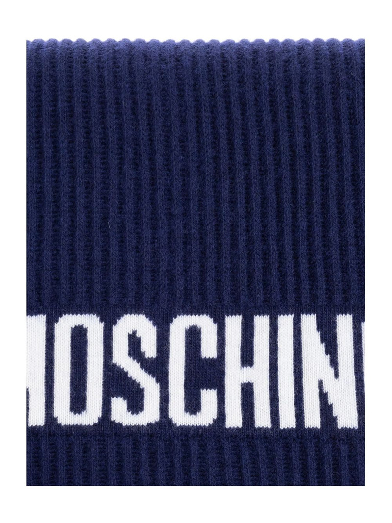 Moschino ribbed logo scarf outlook