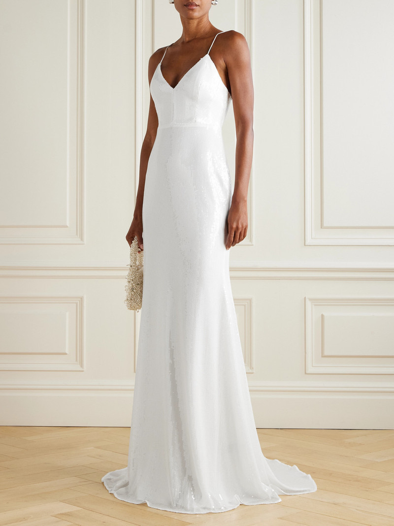 ALEX PERRY Bikini Sequined Mesh Gown outlook