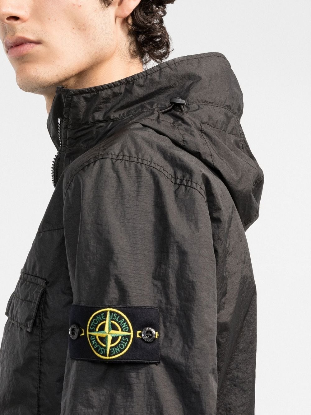 Compass-patch hooded windbreaker - 5