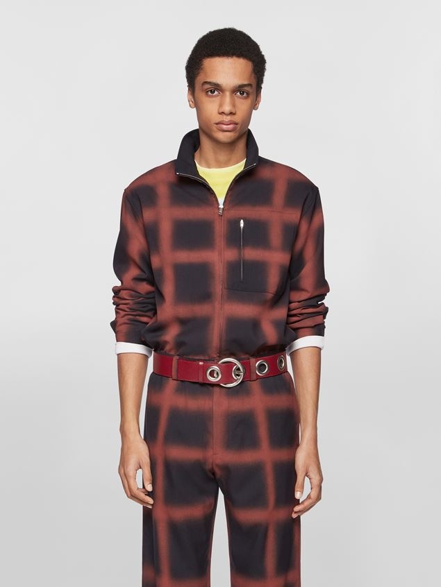 WOOL SHIRT WITH AIRBRUSHED CHECK PATTERN - 2