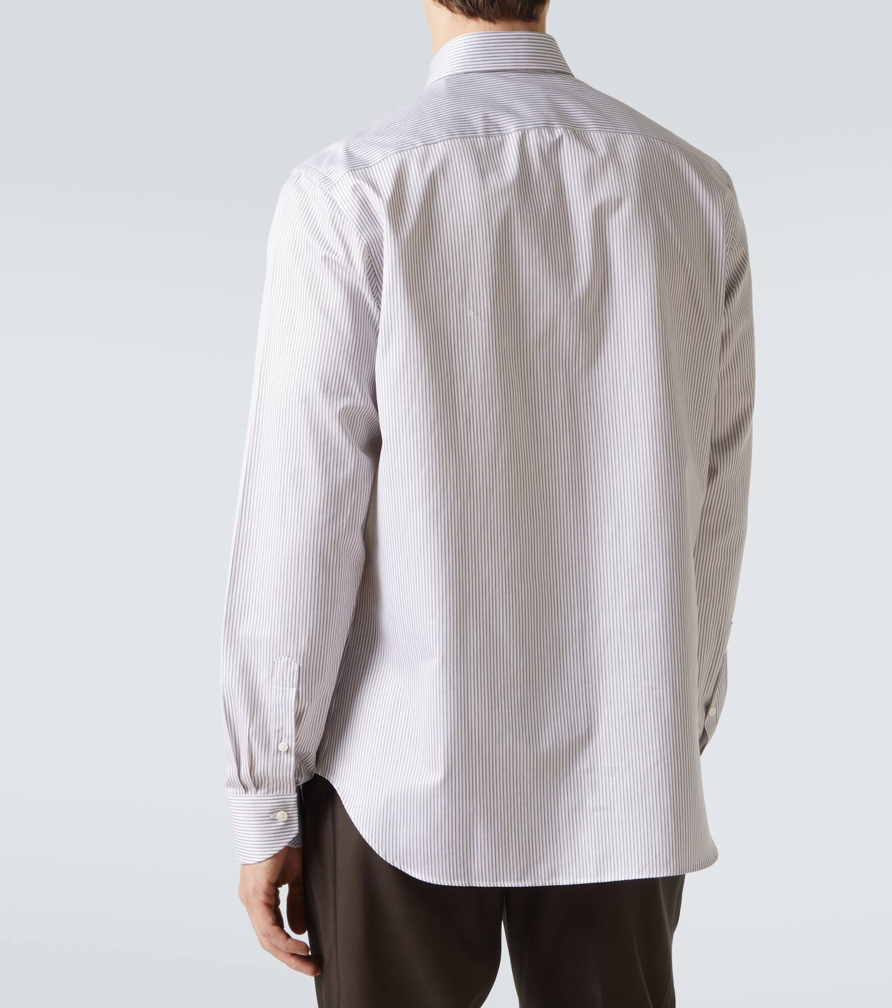 Striped cotton-blend shirt - 4