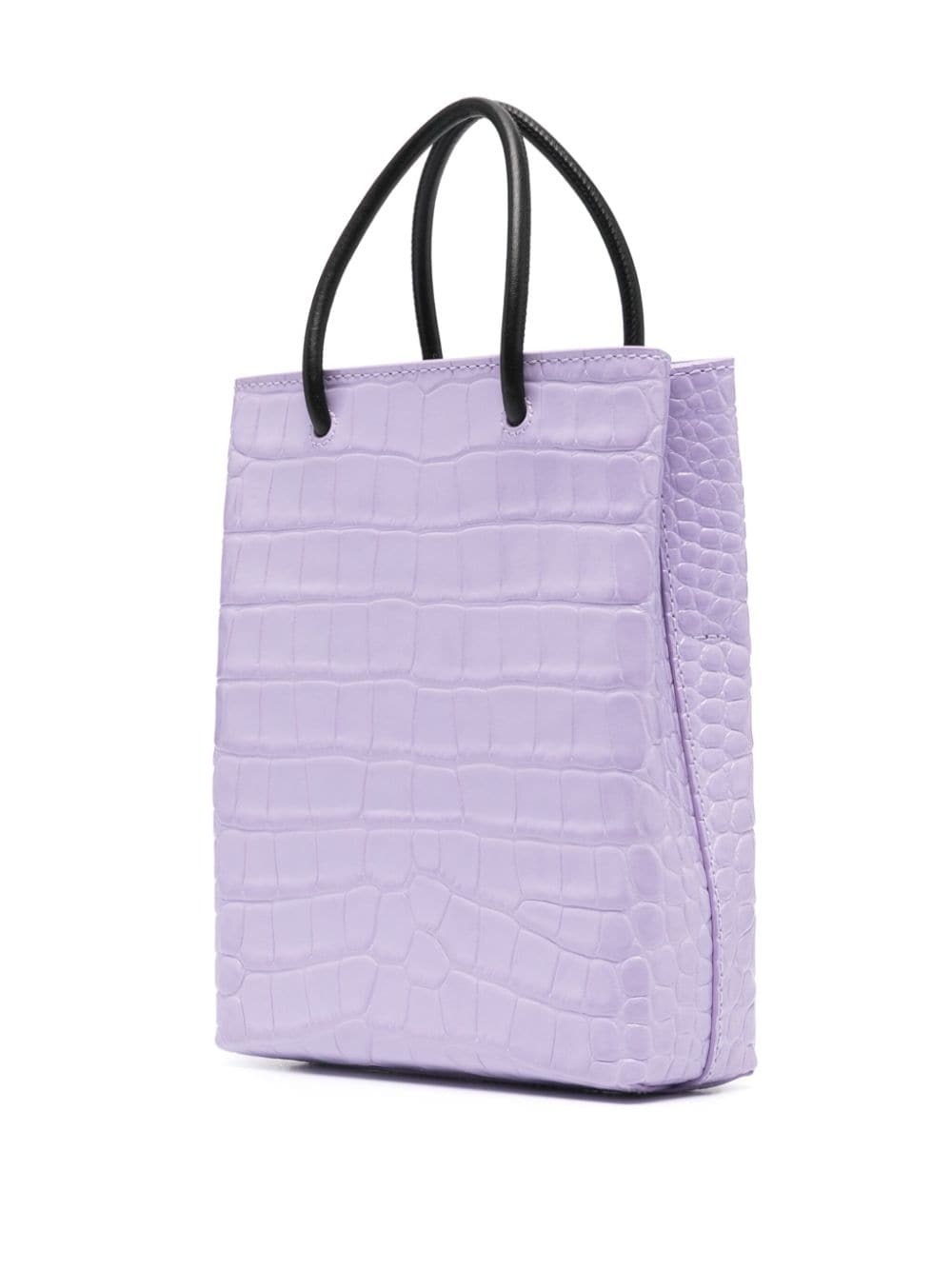 mini Shopping leather tote bag - 3