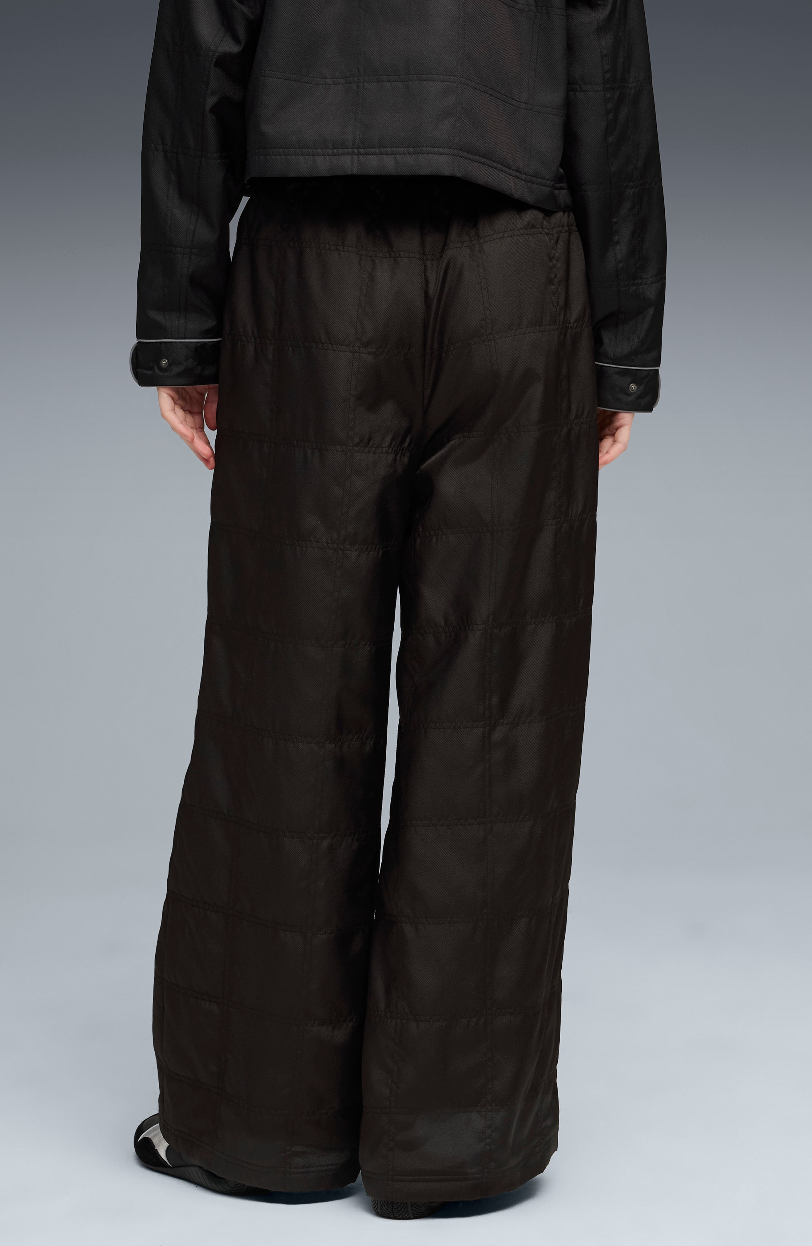 PUMA x Ferrari Premium Wide Leg Pants in Puma Black at Nordstrom - 3