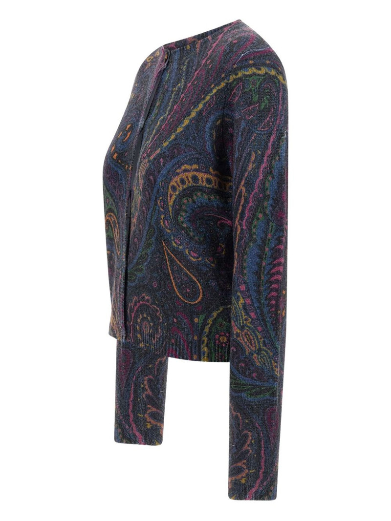 Etro paisley-print buttoned cardigan outlook