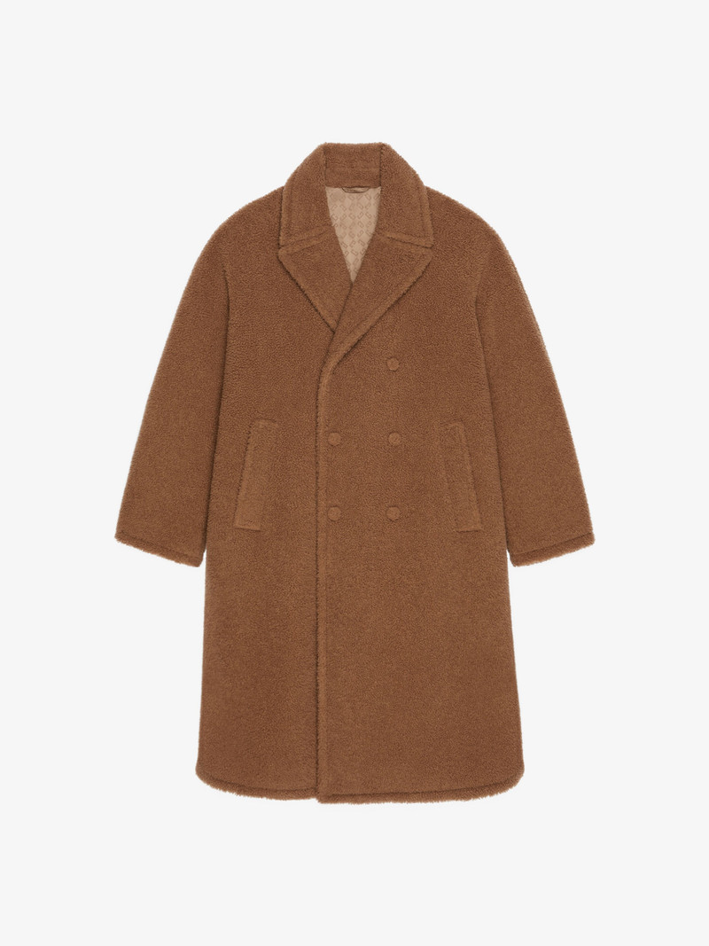 TEDDY COAT IN CAMEL HAIR AND SILK 1