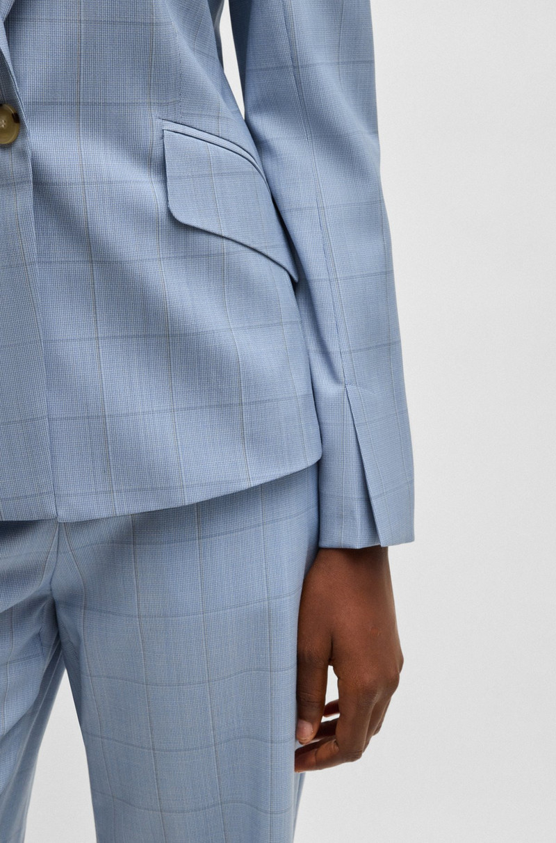 SLIM-FIT BLAZER IN CHECKED WOOL 6