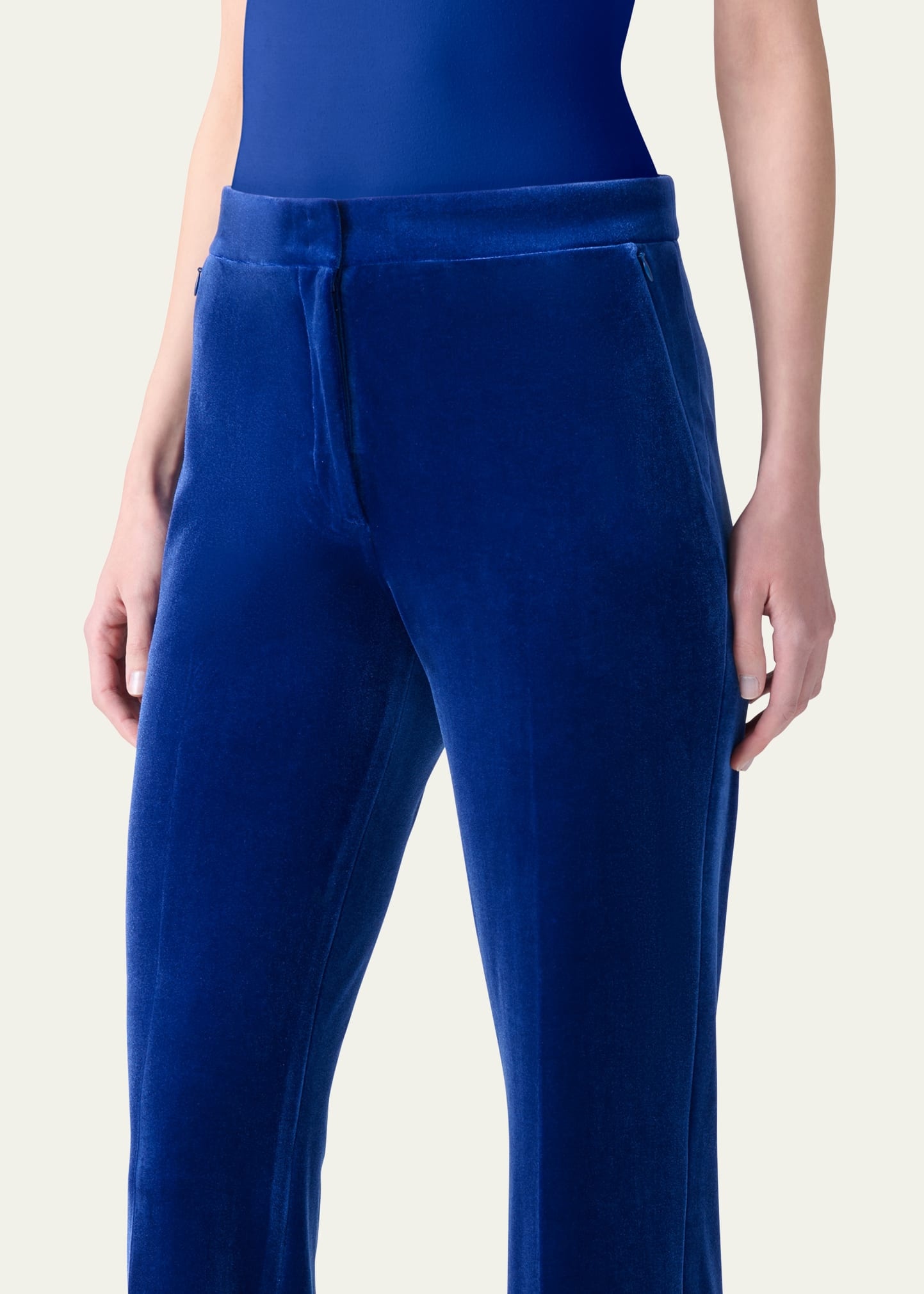 Carl Stretch Velvet Straight Leg Pants - 5