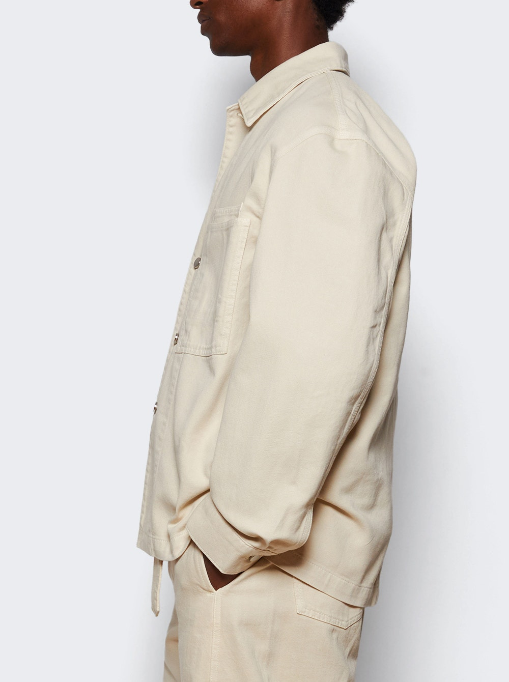 Workwear Overshirt Denim Snow Clay - 3