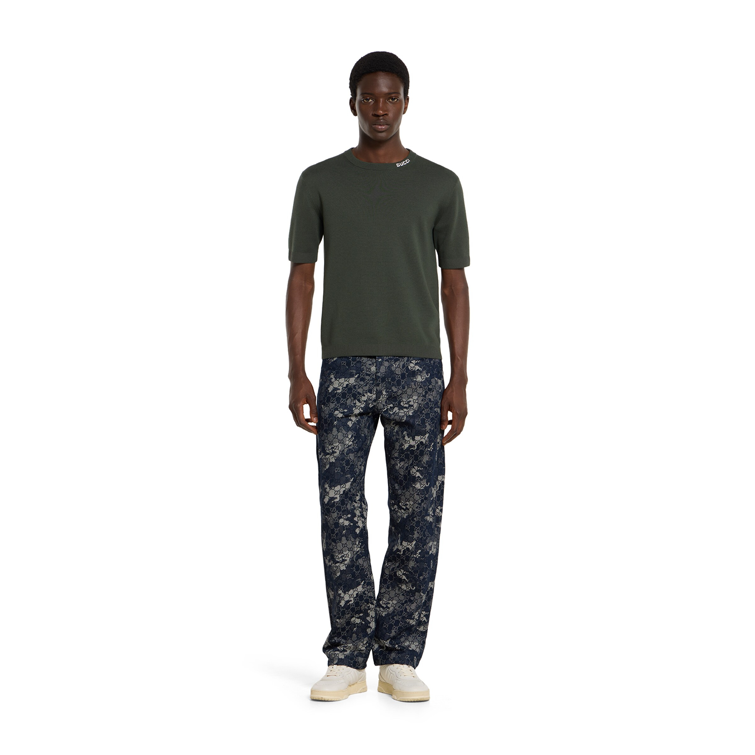 GG jacquard denim pant - 2