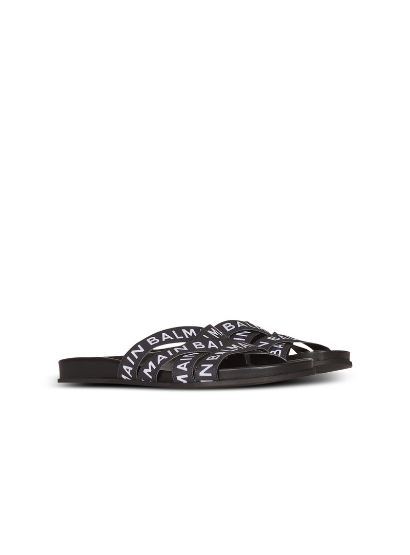 Balmain Union flip flops with Balmain logo print outlook
