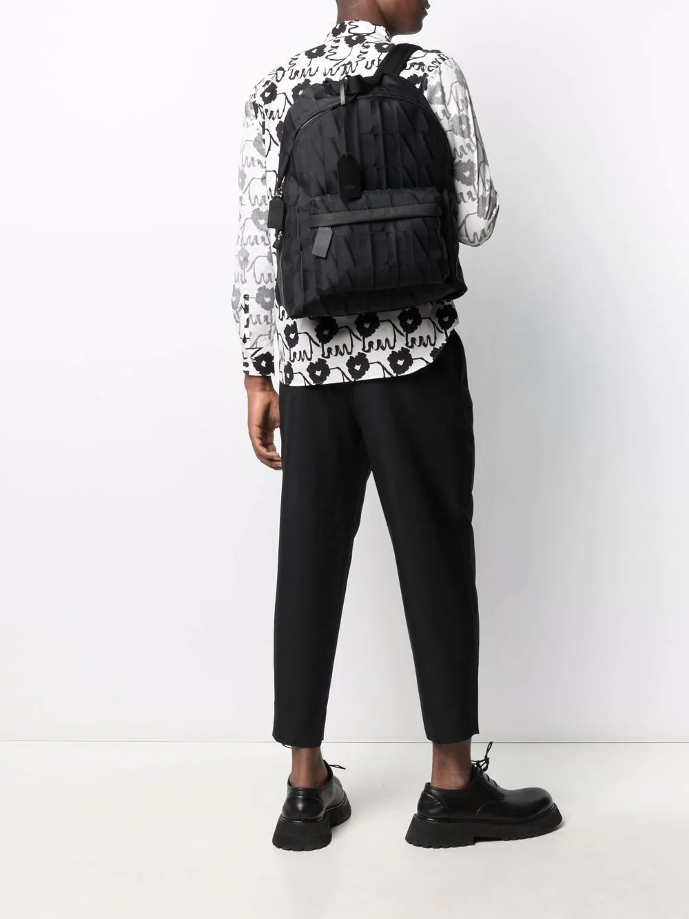 VLTN TIMES logo-jacquard backpack - 2