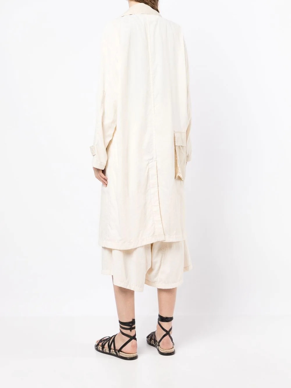 single-breasted button-up coat - 4