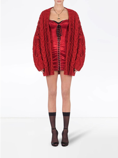 Dolce & Gabbana cable-knit cardigan outlook