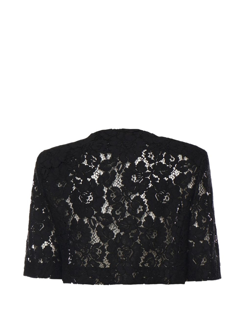 PINKO Lace Spencer button-up cotton jacket outlook