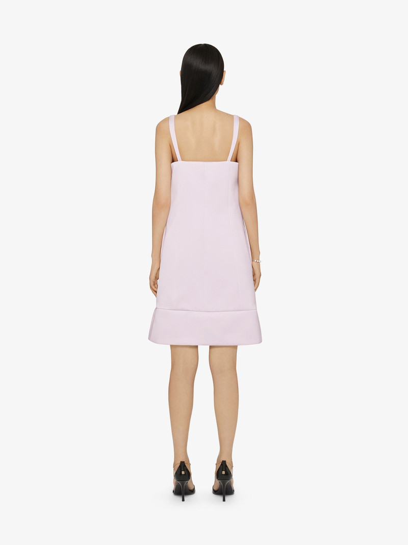 DRESS IN SATIN WITH TWISTED STRAPS AND 4G DETAIL 4