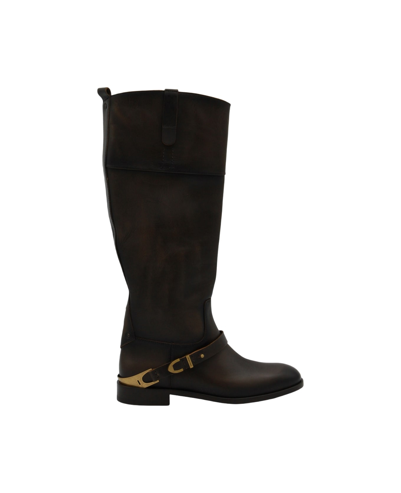 Dark Brown Leather Boots - 1
