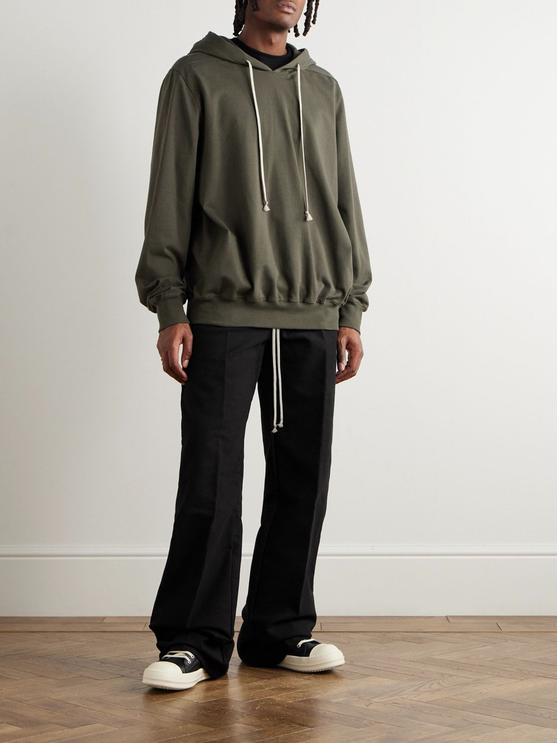 Rick Owens Organic Cotton-Jersey Hoodie Green outlook