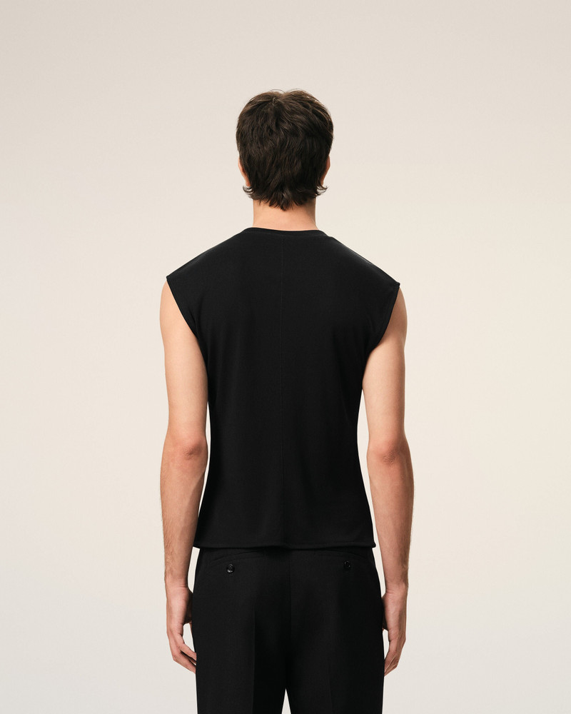 BLACK JERSEY SLEEVELESS FITTED TOP 5