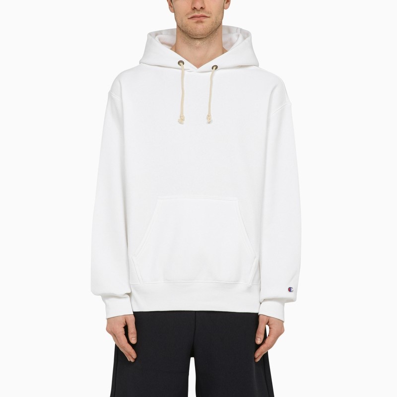 White cotton blend hoodie - 1