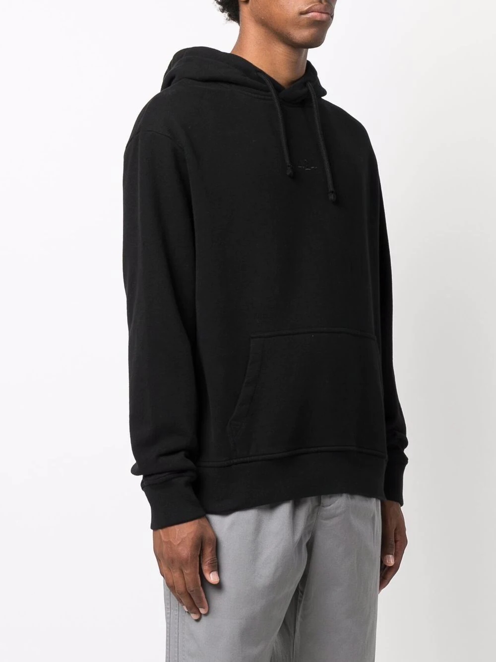 logo-embroidered cotton hoodie - 3