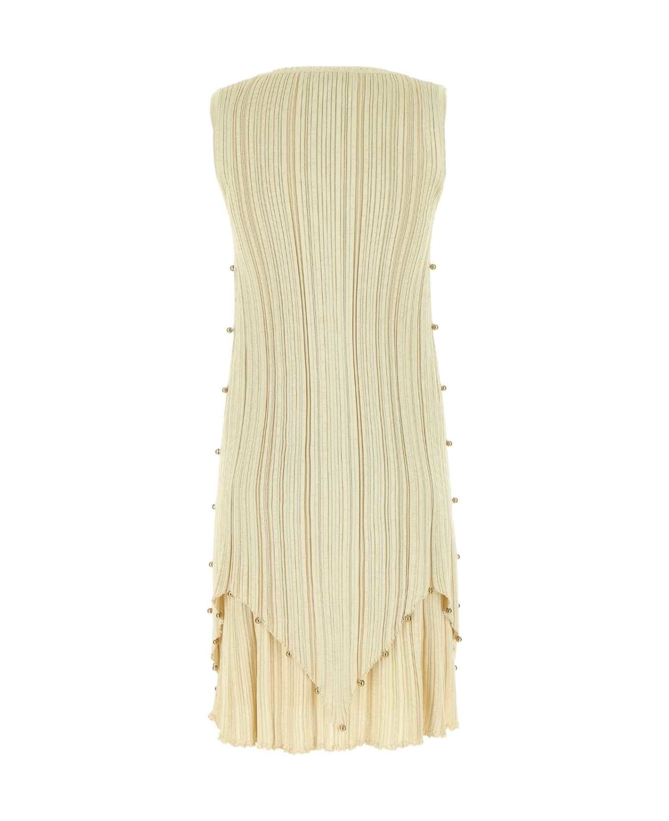 Gold Polyester Blend Dress - 2