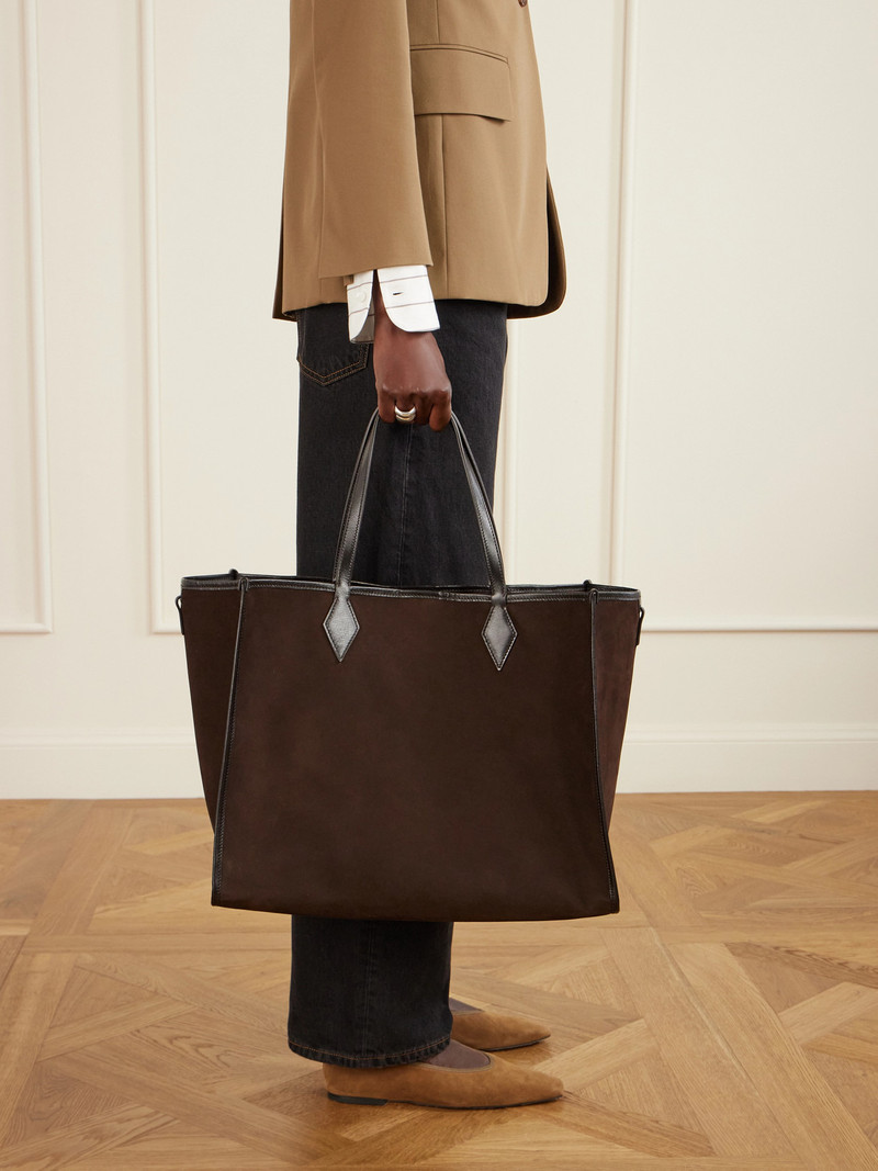 MÉTIER Chameleon 41 Large Leather-trimmed Nubuck Tote outlook