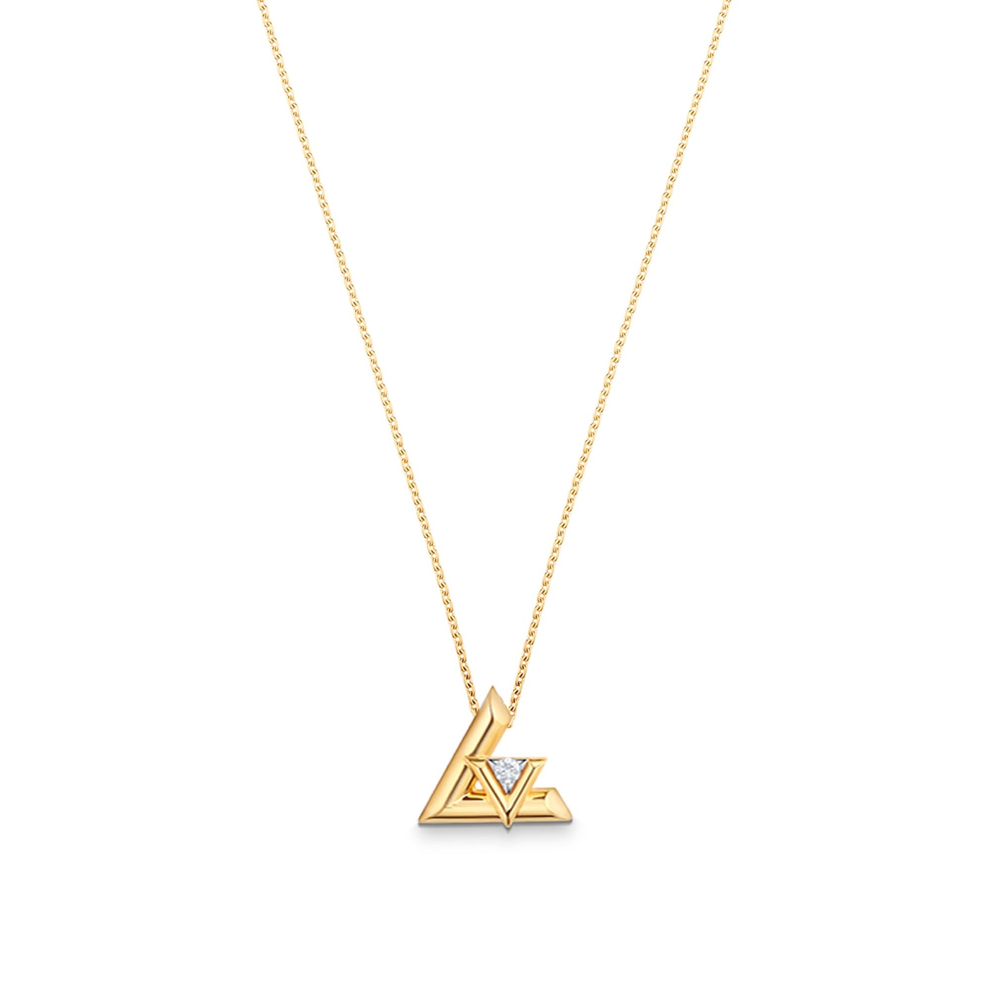 LV Volt One Large Pendant, Yellow Gold And Diamond - 1