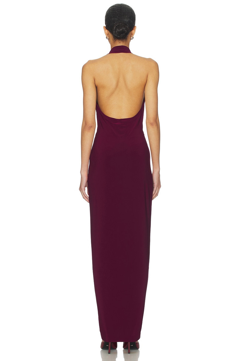 NORMA KAMALI x REVOLVE Tie Front Halter Gown outlook