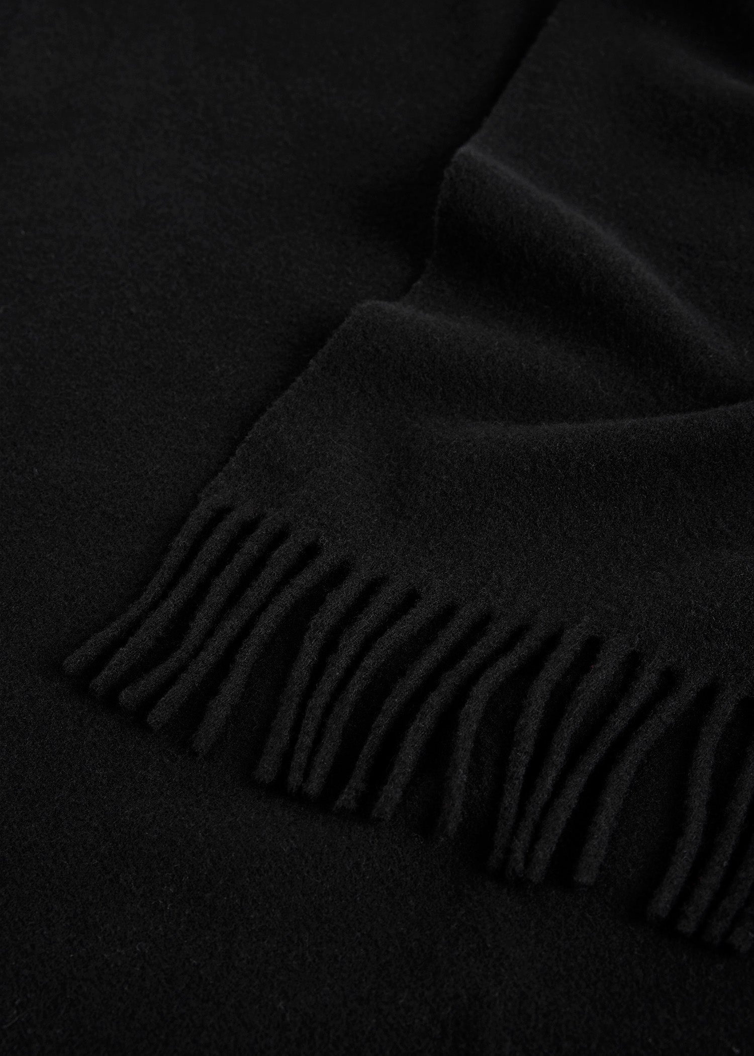 Classic wool scarf black - 4