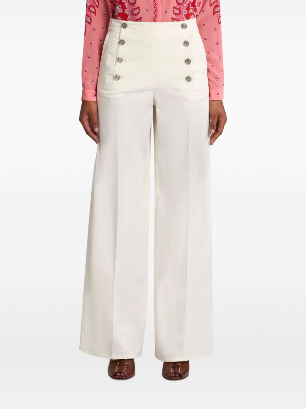buttoned palazzo pants - 3