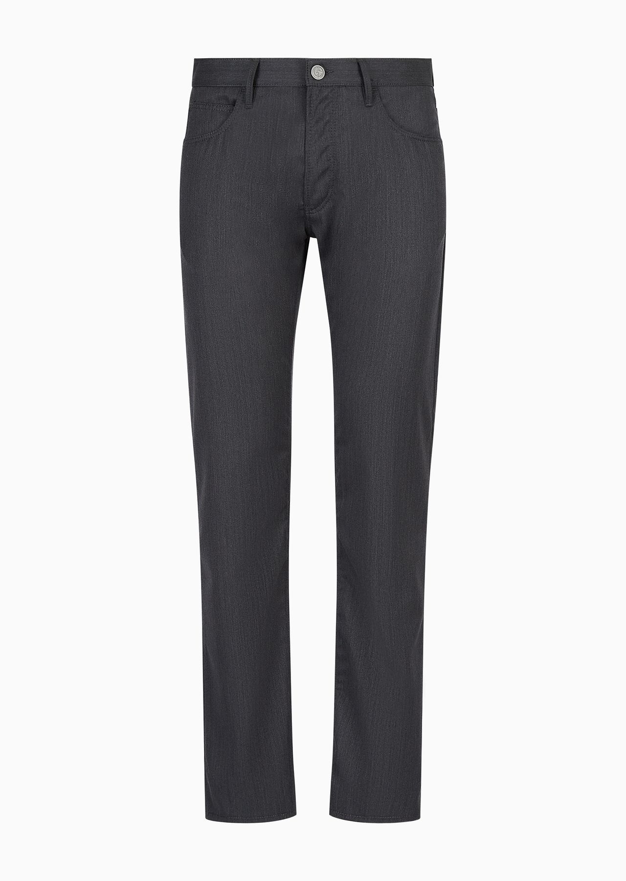 Five-pocket, regular-fit, virgin-wool trousers - 1